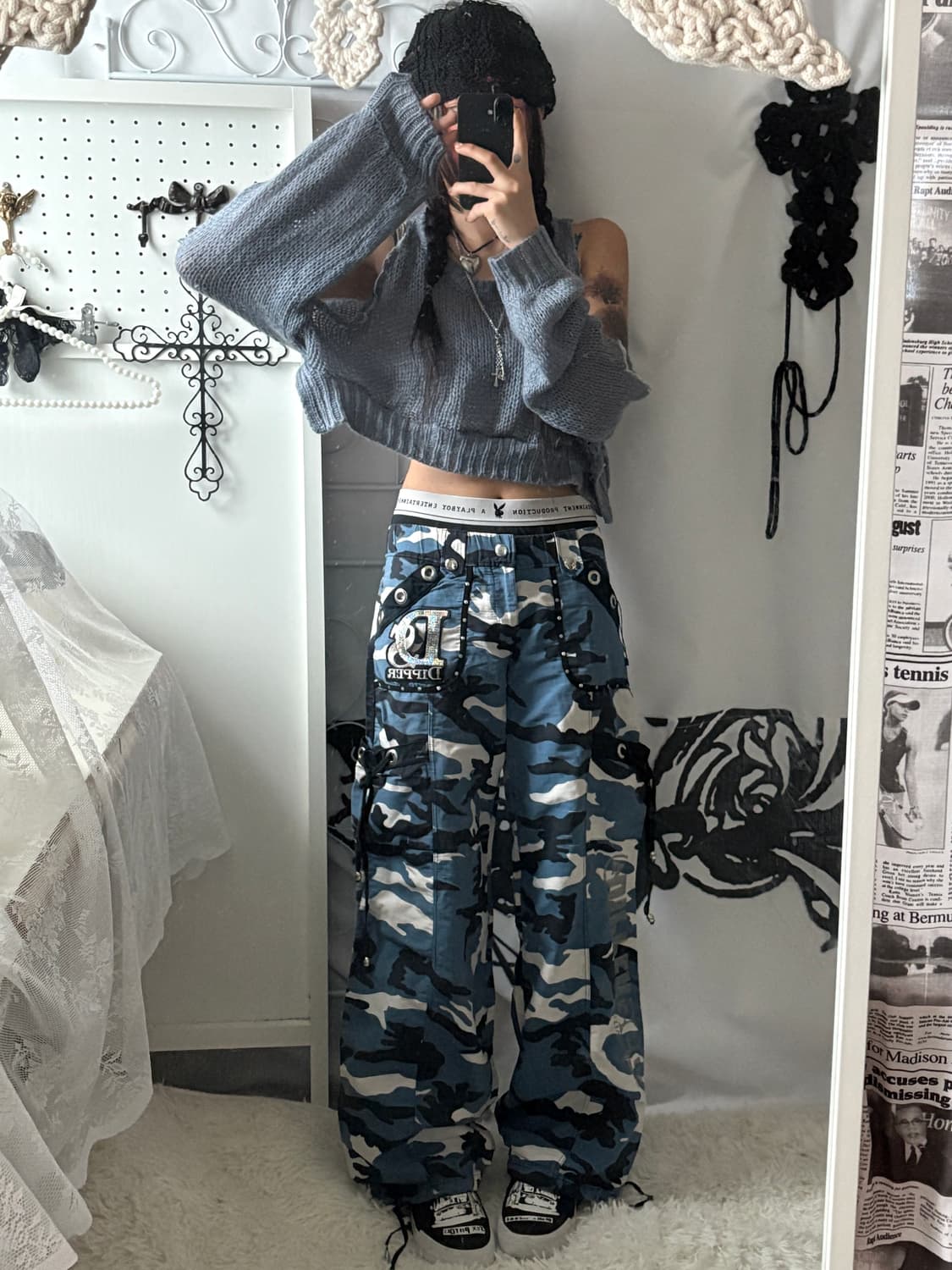 • Blue Camo Detail Pants 상품이미지3