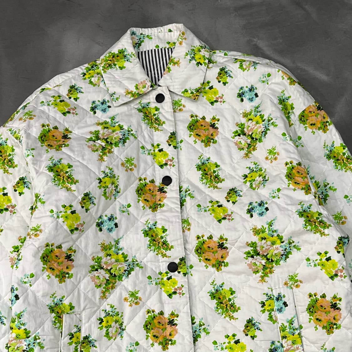  msgm 플라워 패턴 퀼티드 자켓 y14669 상품이미지3