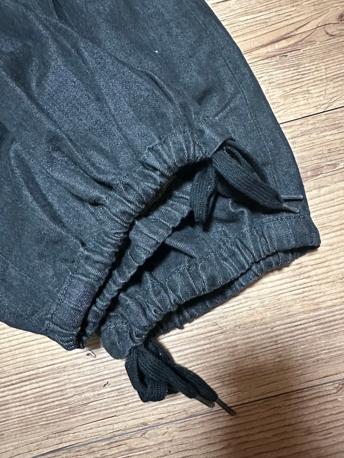 미하라 야스히로 텐셀 데님 와이드 팬츠 블랙 44사이즈 상품이미지3