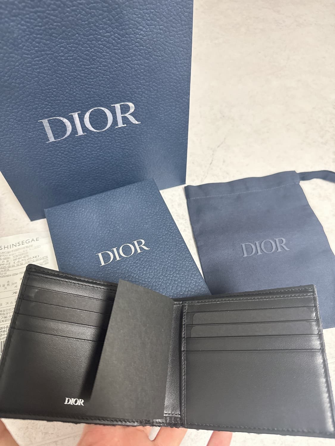 디올 오블리크 반지갑 블랙 상품이미지2