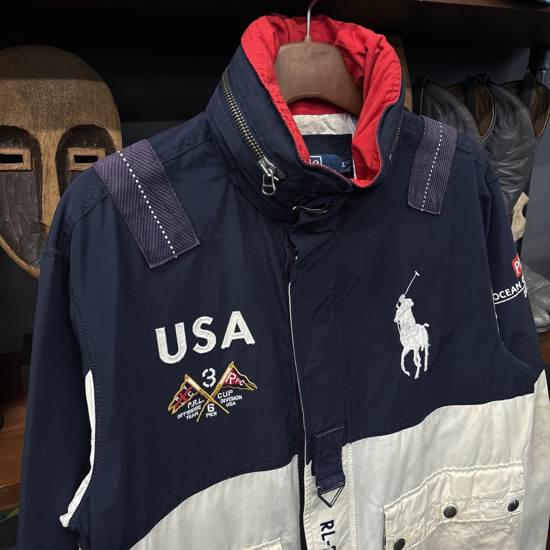 폴로 랄프로렌 USA 오션챌린지 빅포니 패치워크 덱자켓 N626 상품이미지3