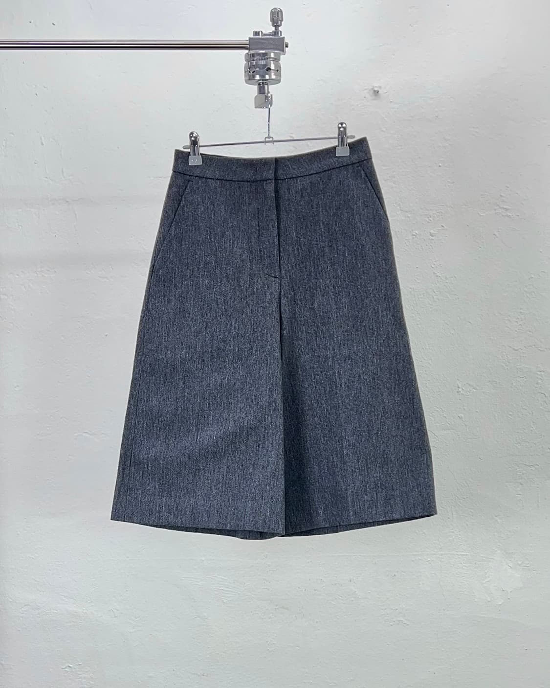 준지 차콜 네프 헤링본 가우초 쇼츠 상품이미지1