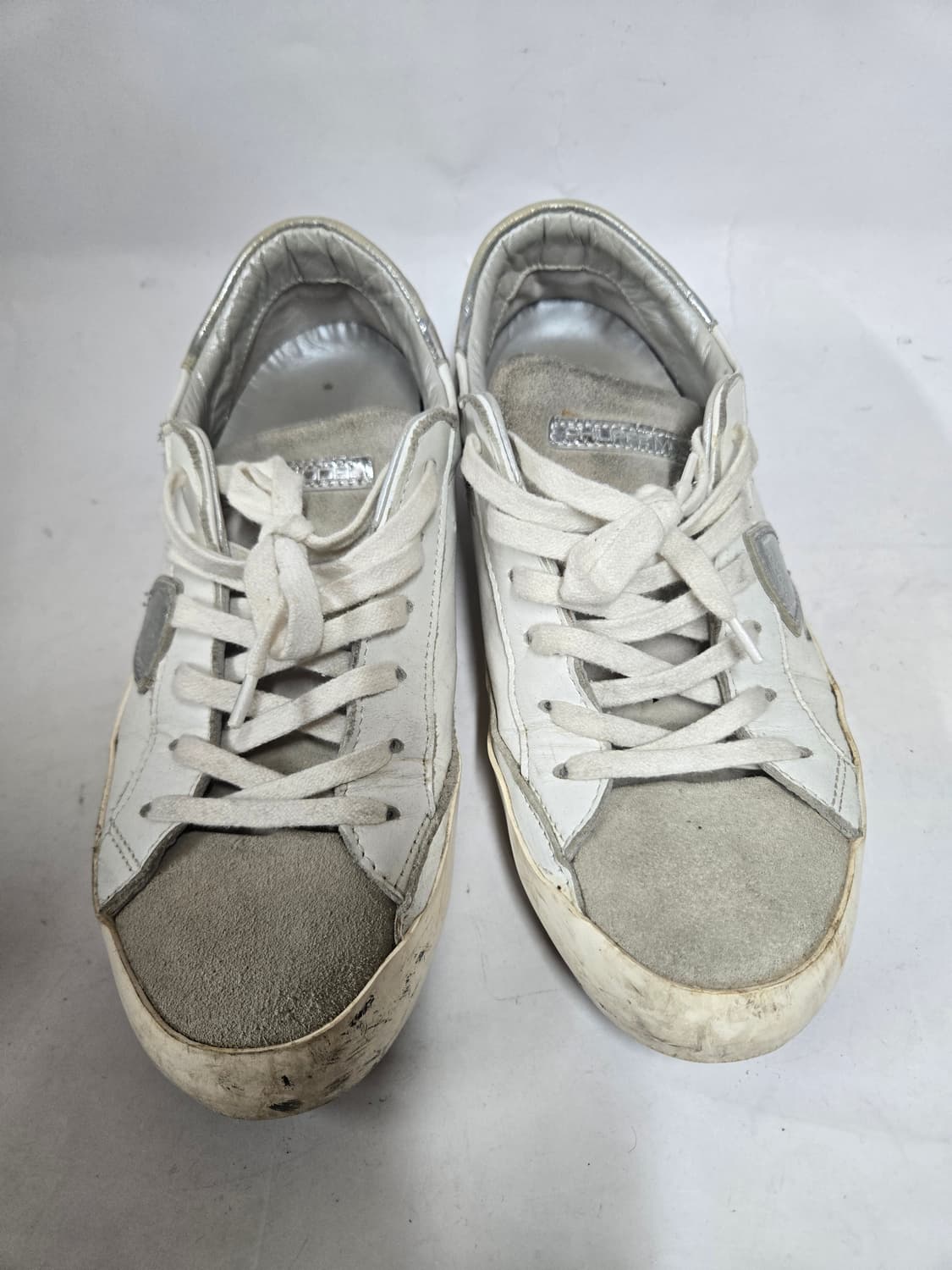 필립모델 화이트 실버 스니커즈 38 상품이미지2