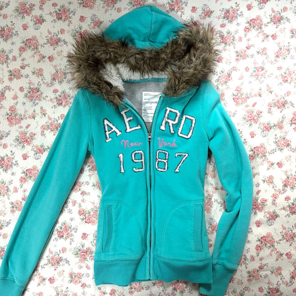 Aeropostale 에어로포스테일 퍼 후드집업 상품이미지1