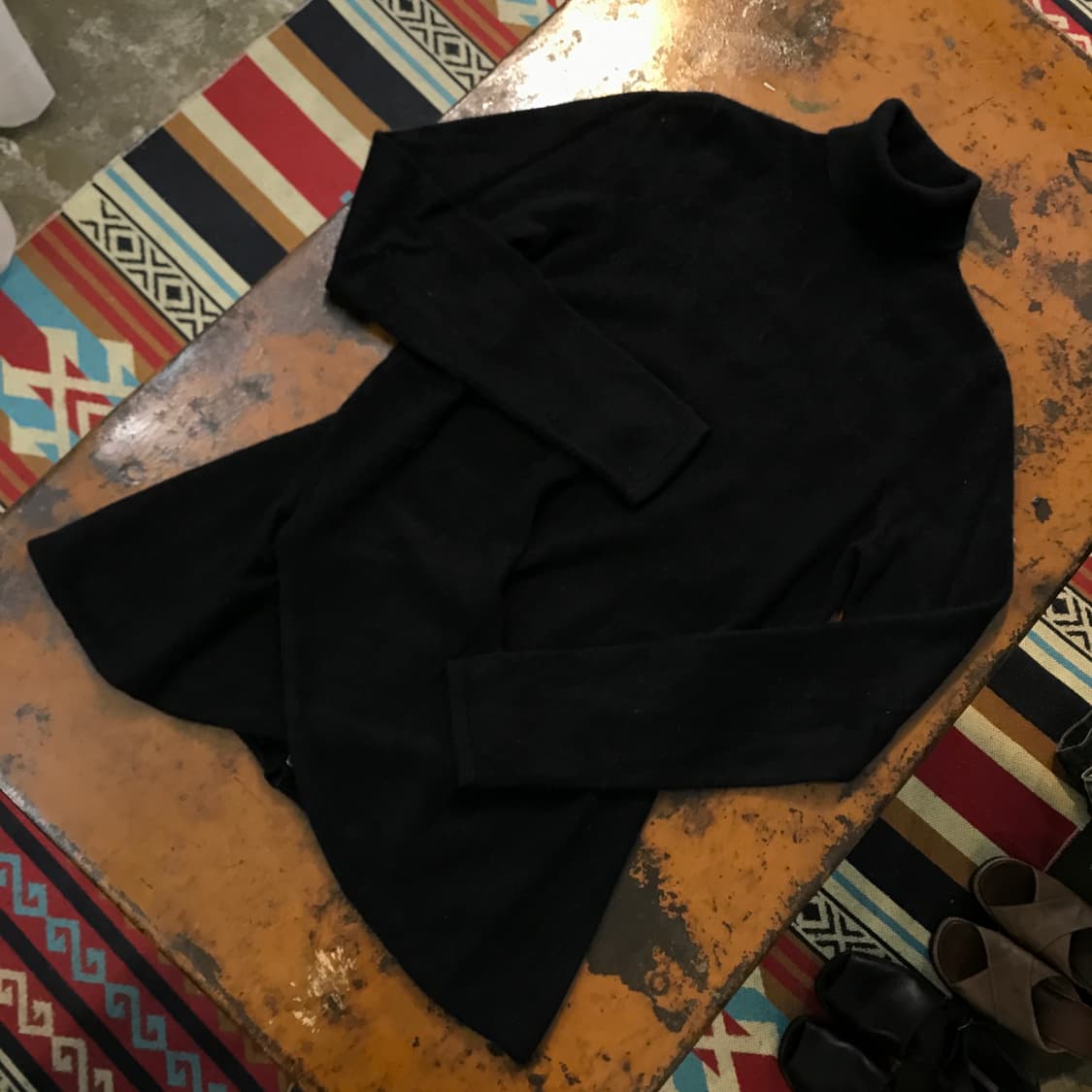 헤리티지 캐시미어 블랙 캐시미어 터틀넥 롱 니트 여성 44 55 사이즈 상품이미지2