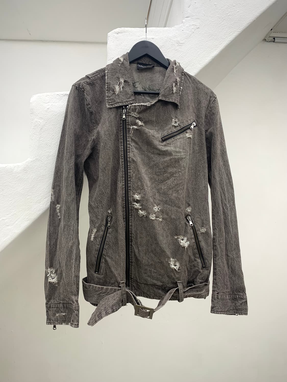 Distressed grunge mood rider jacket  상품이미지1