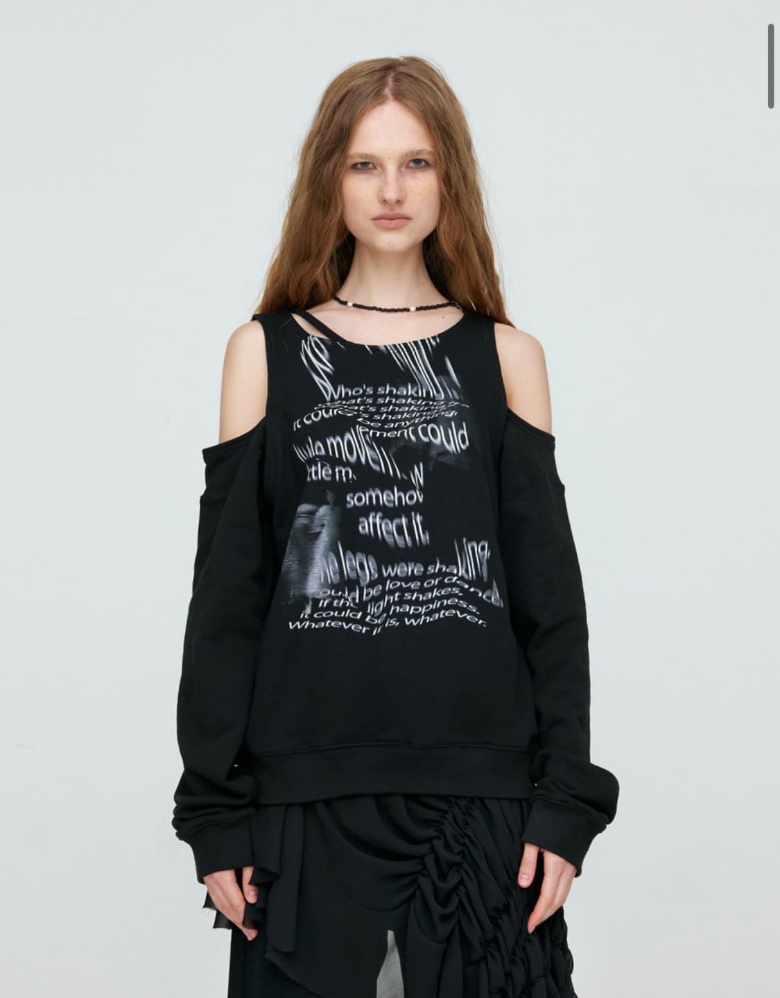 나체 맨투맨 BARE SWEAT SHIRT BLACK 상품이미지1