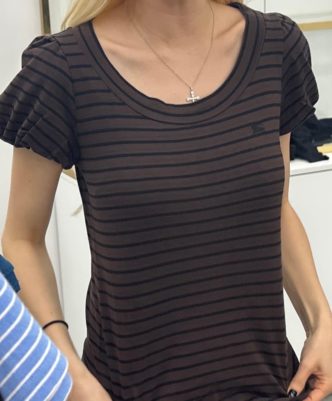 버버리 브라운스트라이프반팔티 상품이미지5