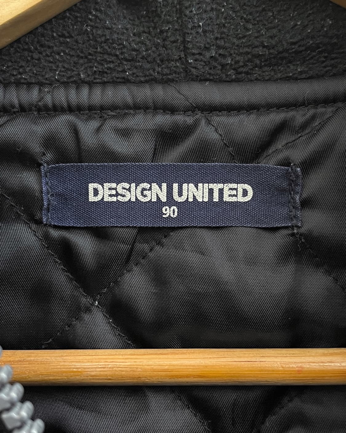 올드 빈티지 패턴 퀼팅 도톰 후드집업 블랙 상품이미지9