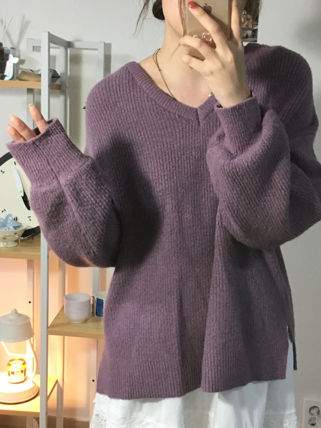 얼스뮤직 제비꽃 니트 상품이미지3