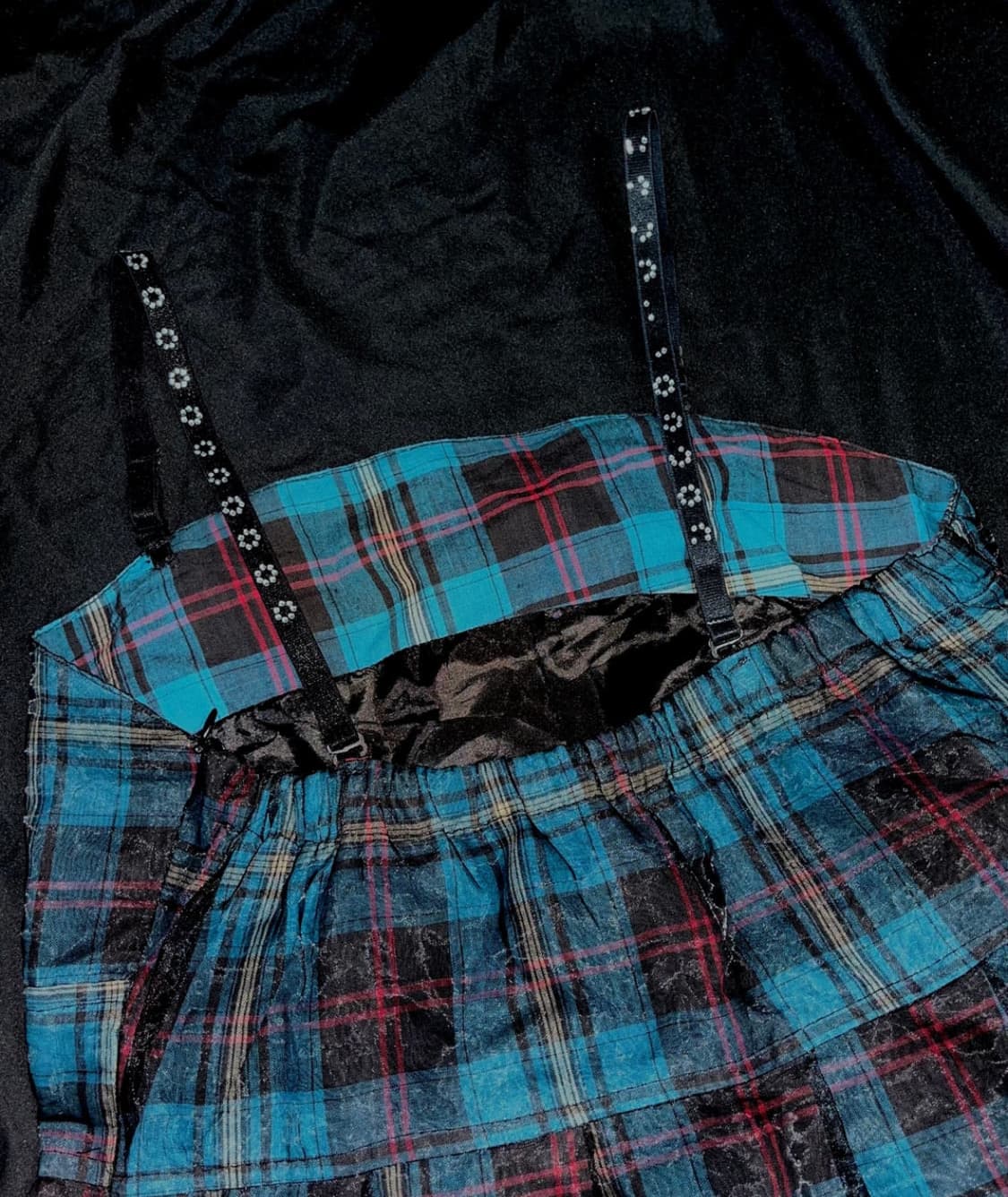 빈티지 고딕 체크 미니 원피스 상품이미지3