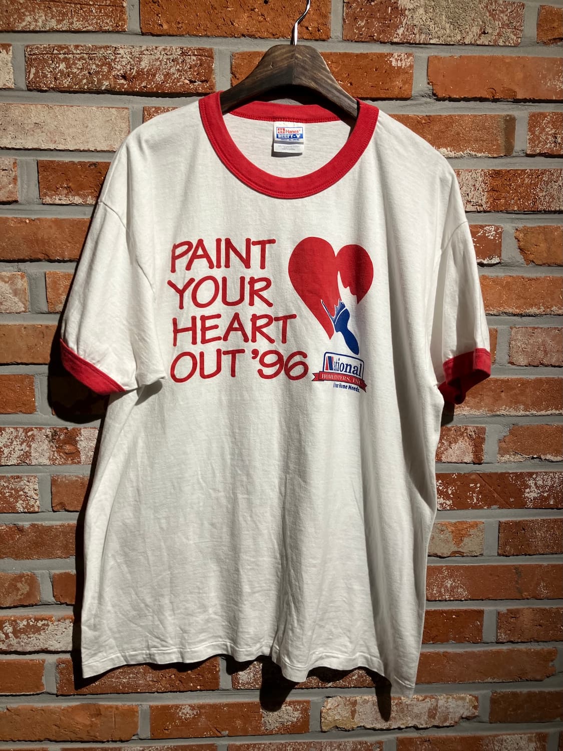 90s USA 빈티지 헤인즈 링거 티셔츠 상품이미지2