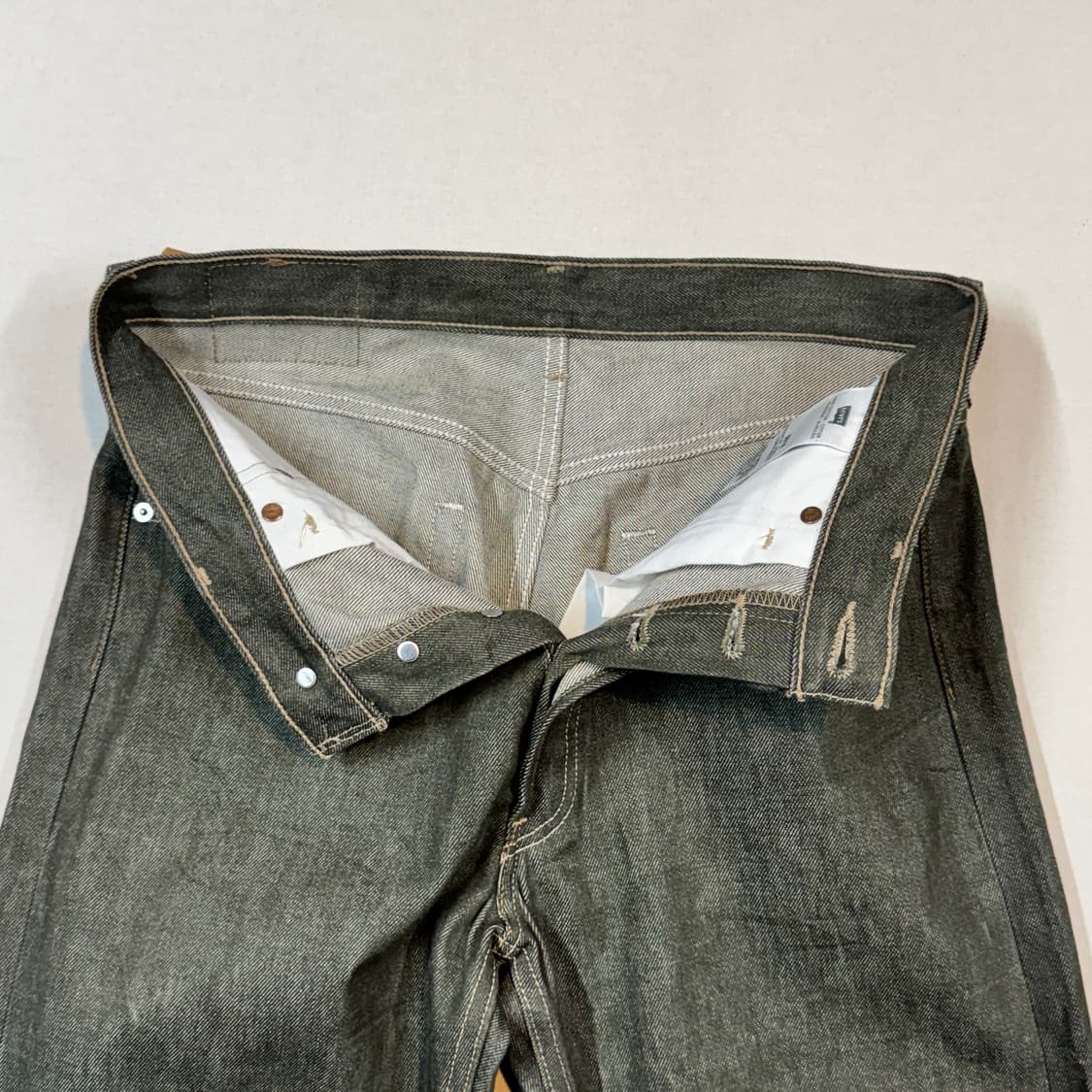 33inch) 리바이스 501 버튼플라이 리지드 데님 청바지 올리브 상품이미지8