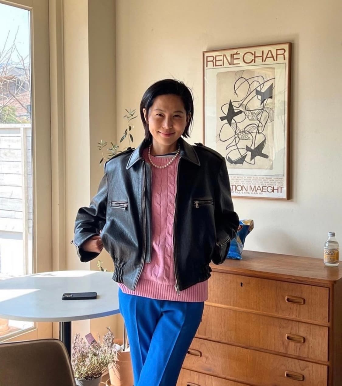 폴로 케이블니트 핑크 L 상품이미지3