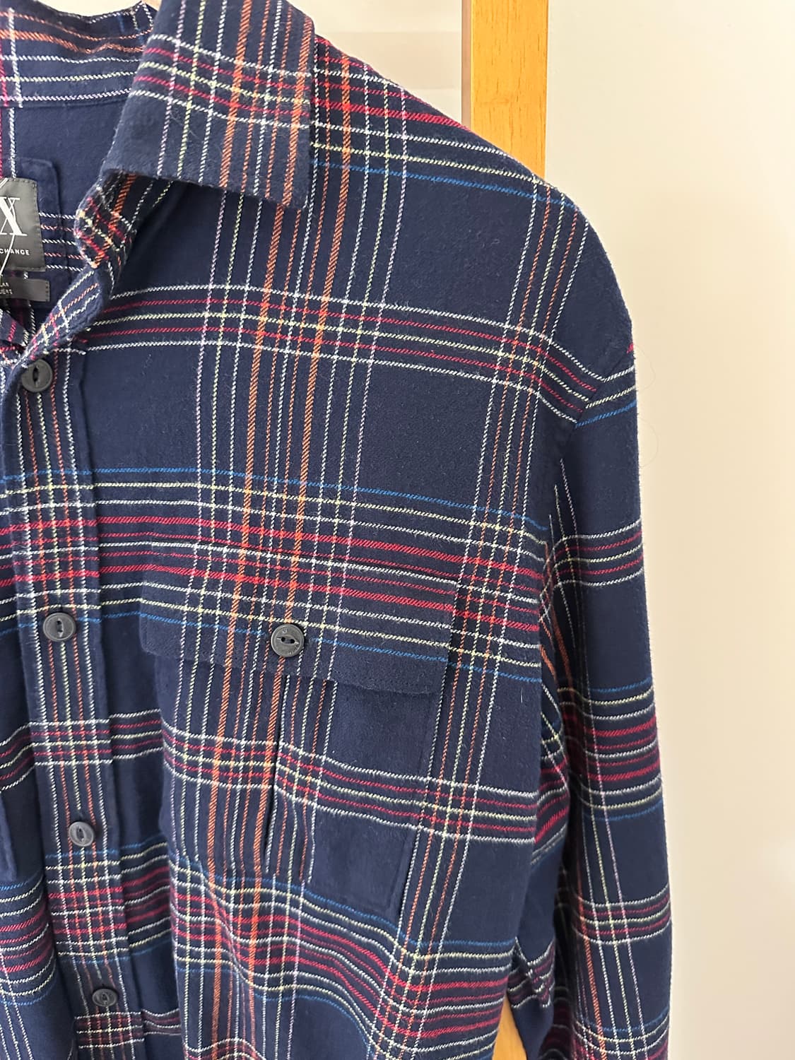 아르마니 익스체인지 체크 남방(사이즈M)겨울용 상품이미지3