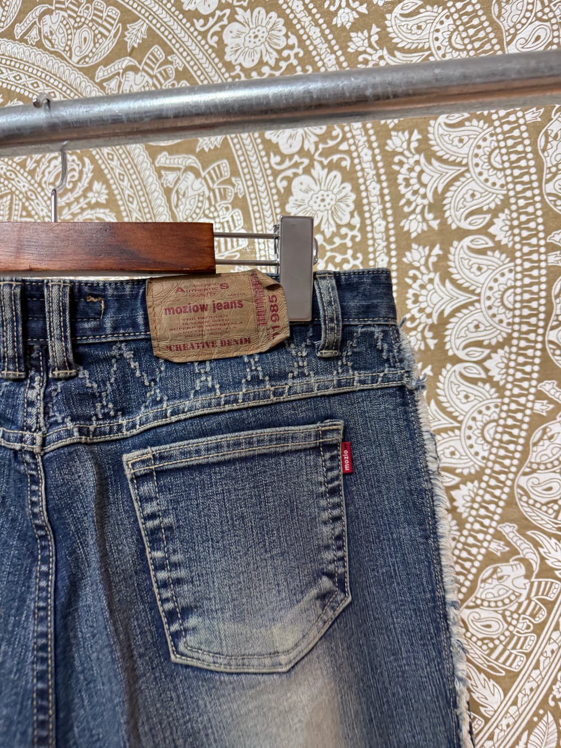 Moziow jeans 사선 디테일 부츠컷 데님팬츠  상품이미지7