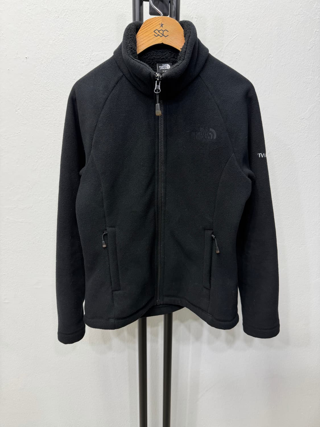 정품) 노스페이스 여성 블랙 플리스 집업 S 상품이미지1