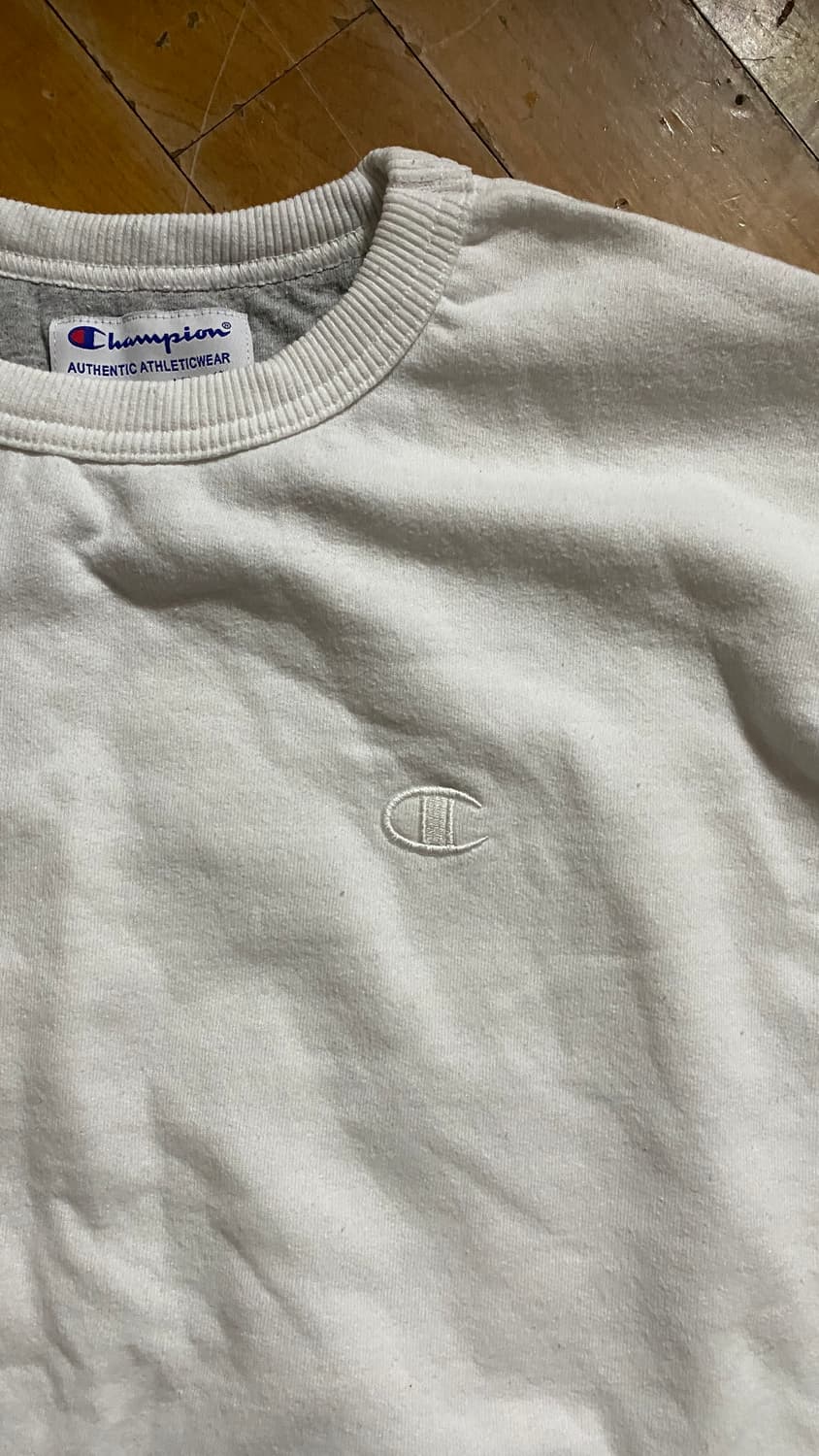 챔피온 흰색 맨투맨 아시아핏 XL 상품이미지3
