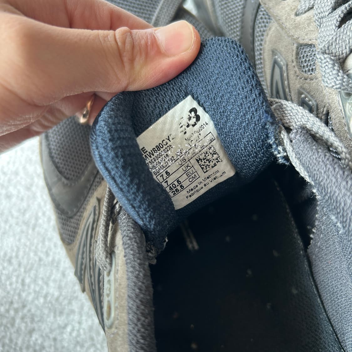 뉴발란스 회색 운동화 메쉬 스웨이드 255 상품이미지5