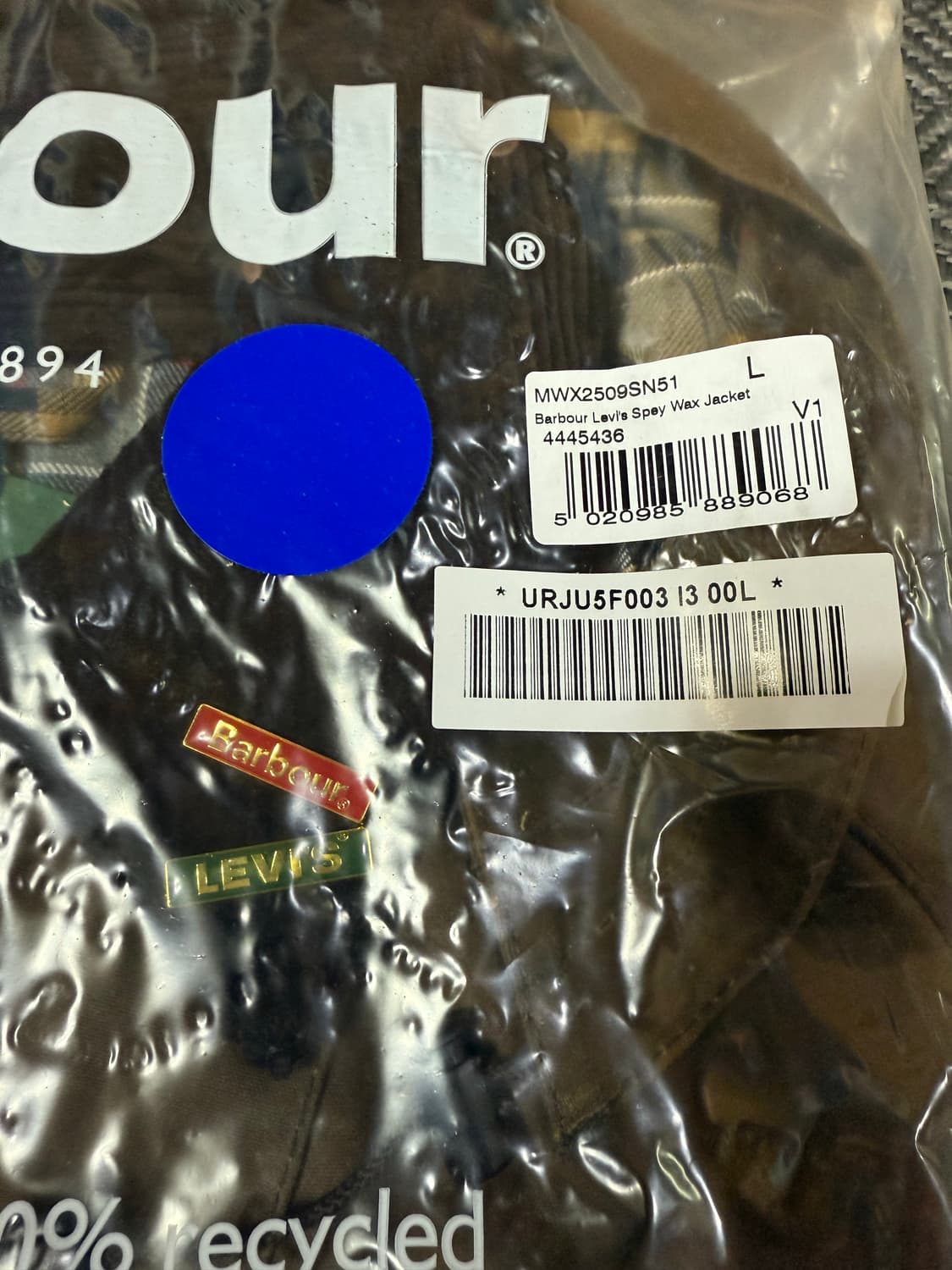 Barbour x Levis Spey 왁스 자켓 L 사이즈 상품이미지2