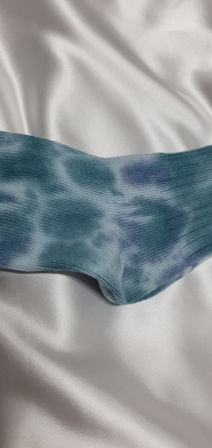 다크그린 아리즈 에리즈  물나염 타이 다이 롱 삭스 무릎양말 긴양말 상품이미지6