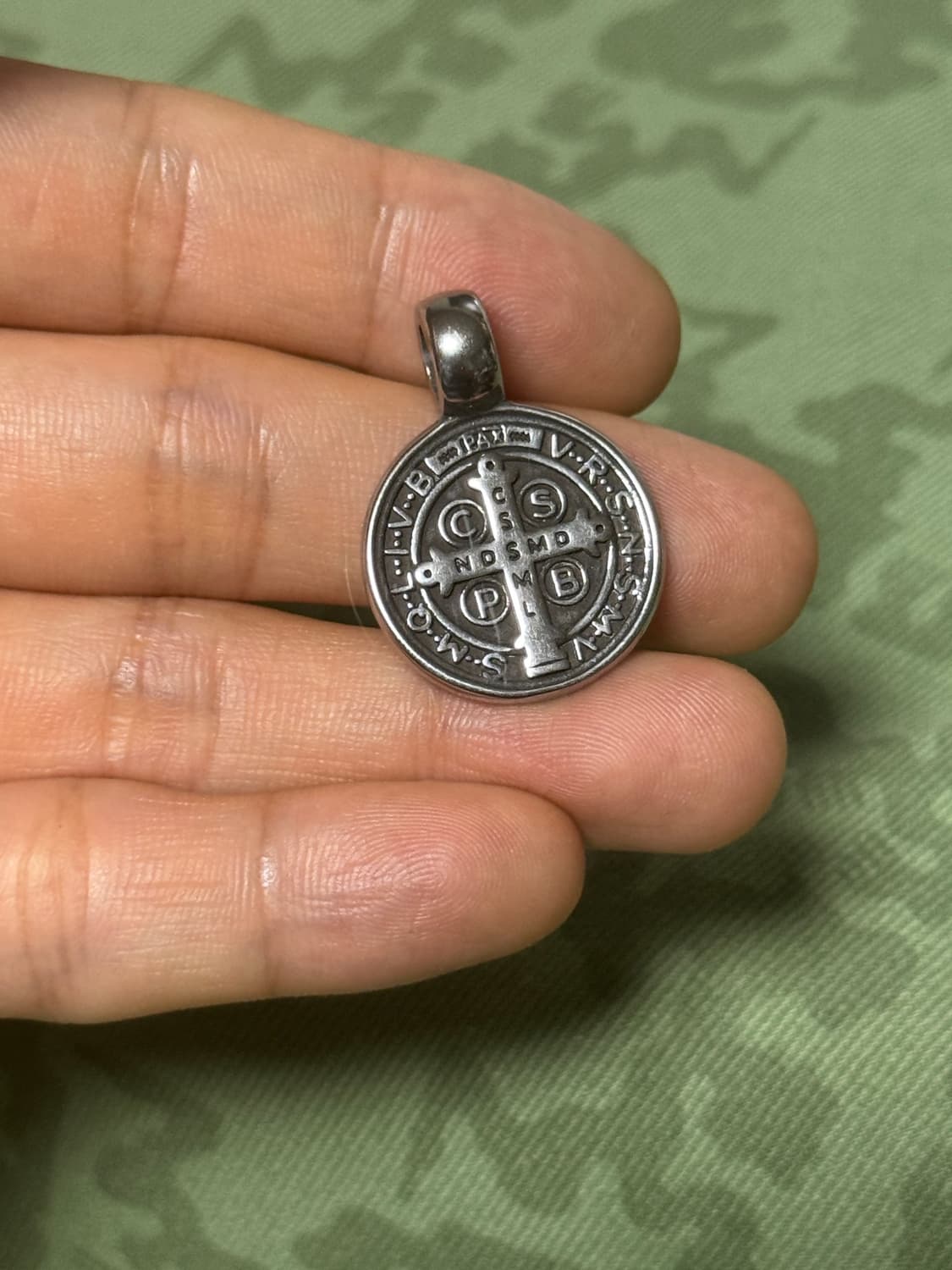 성 베네딕토 펜던트 스테인레스 스틸 목걸이 22x22 mm 상품이미지6