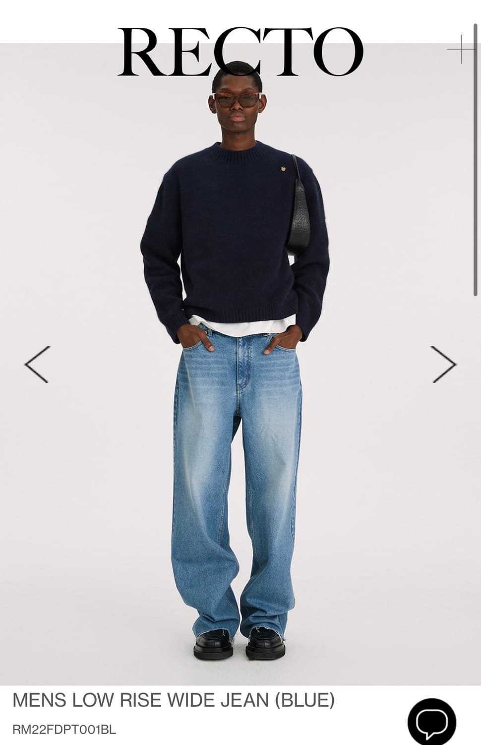 (새상품 M) 렉토 로우라이즈 와이드 데님 상품이미지1