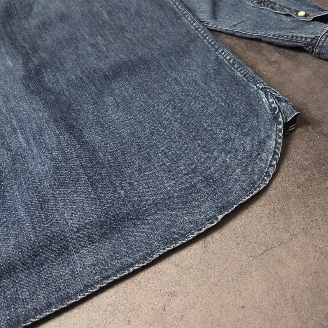 QUIKSILVER 빈티지 인디고 코튼 데님 셔츠 A00648 상품이미지8