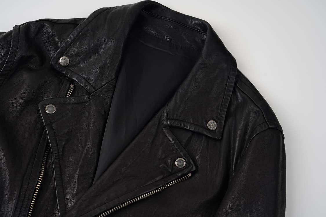 [A][100]베지터블 워싱 라이더 자켓 상품이미지2