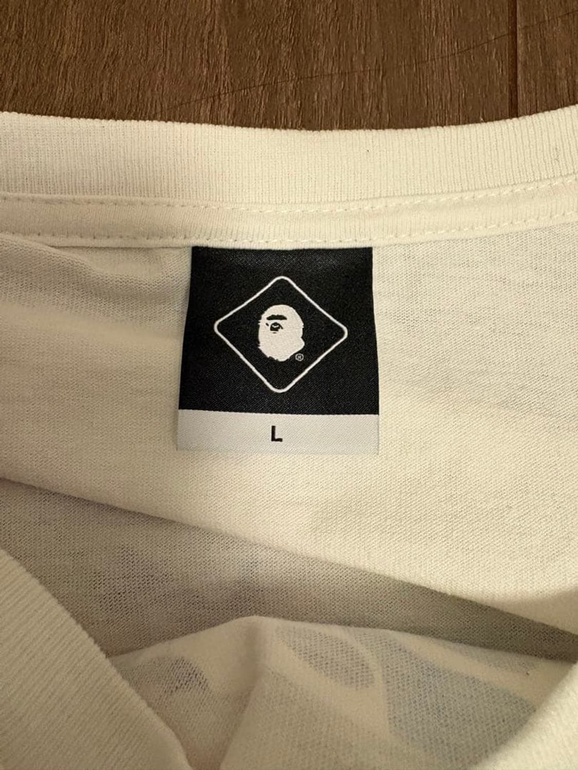 베이프 X F.C.R.B. 에이프 헤드 롱슬리브 티셔츠 화이트 상품이미지4