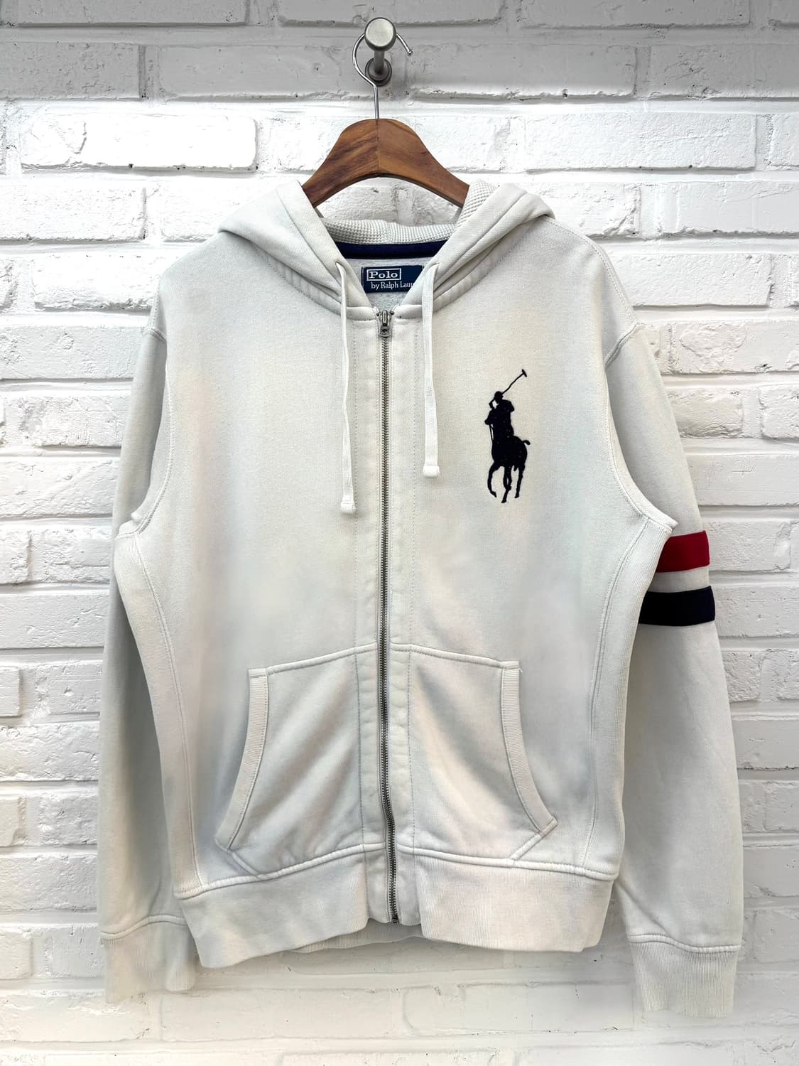 폴로 빅포니 화이트 후드집업 상품이미지3