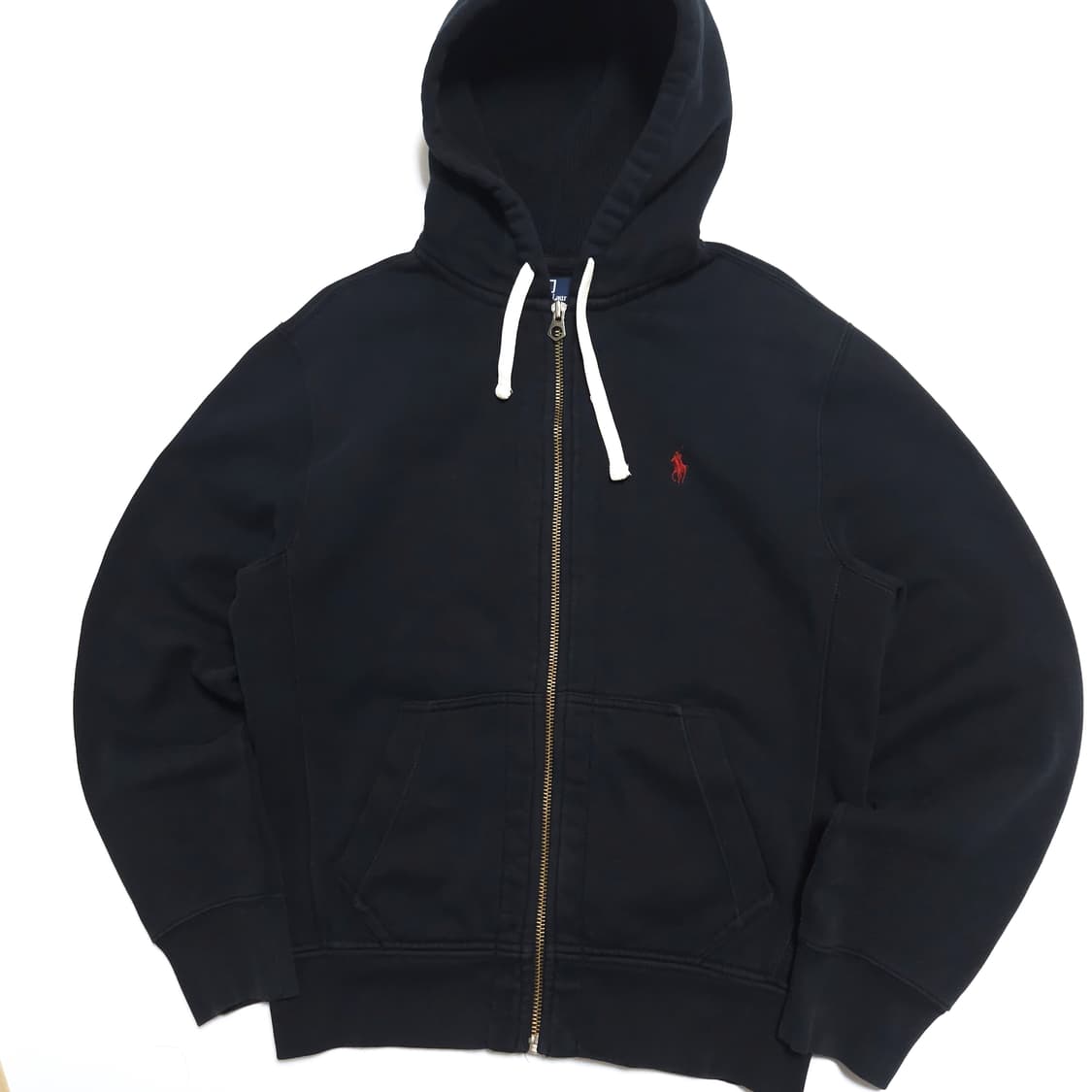폴로 랄프로렌 올드스쿨 워시드 후드 집업 블랙 상품이미지3