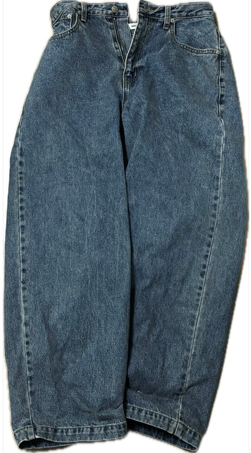 ESSENTIAL BALLOON JEANS 미디엄블루 상품이미지1