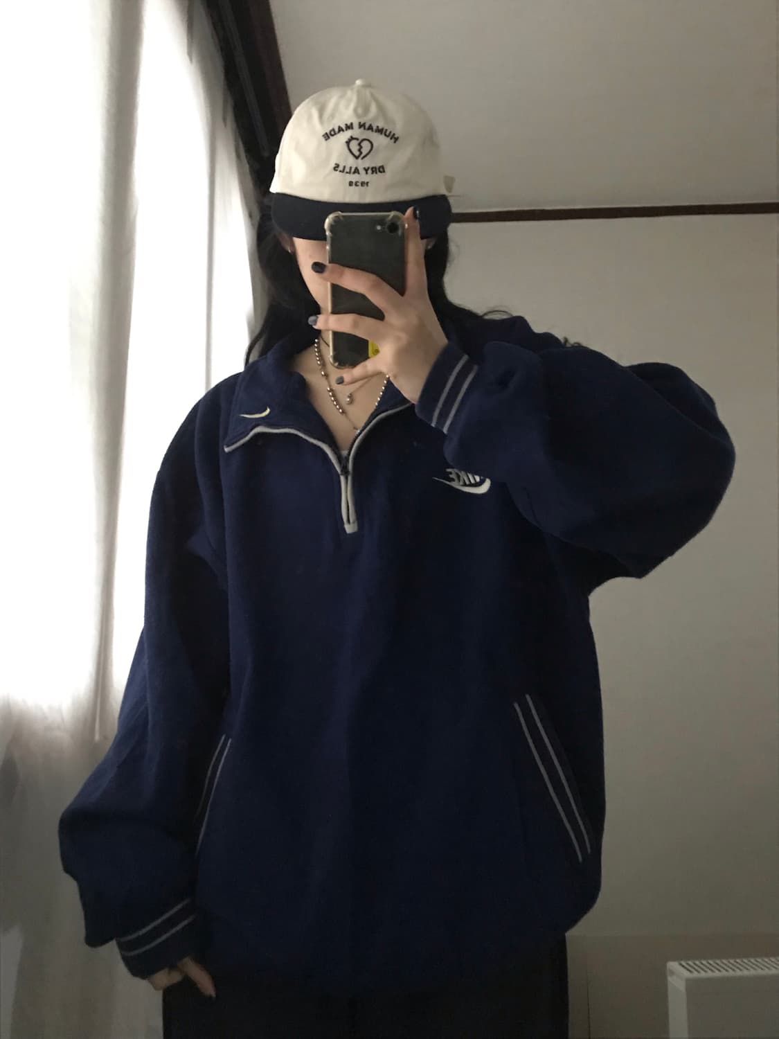 나이키 00s 빅로고 후리스 반집업 상품이미지1