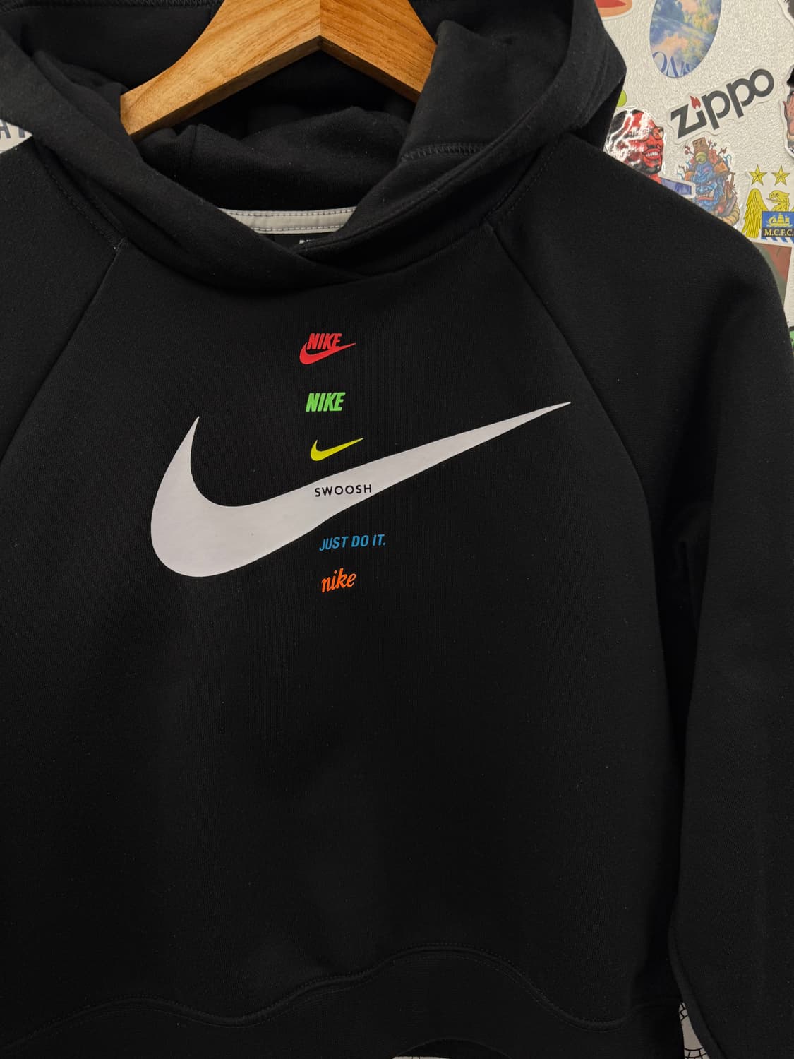 나이키 멀티 로고 스우시 크롭 후드티 S 상품이미지5