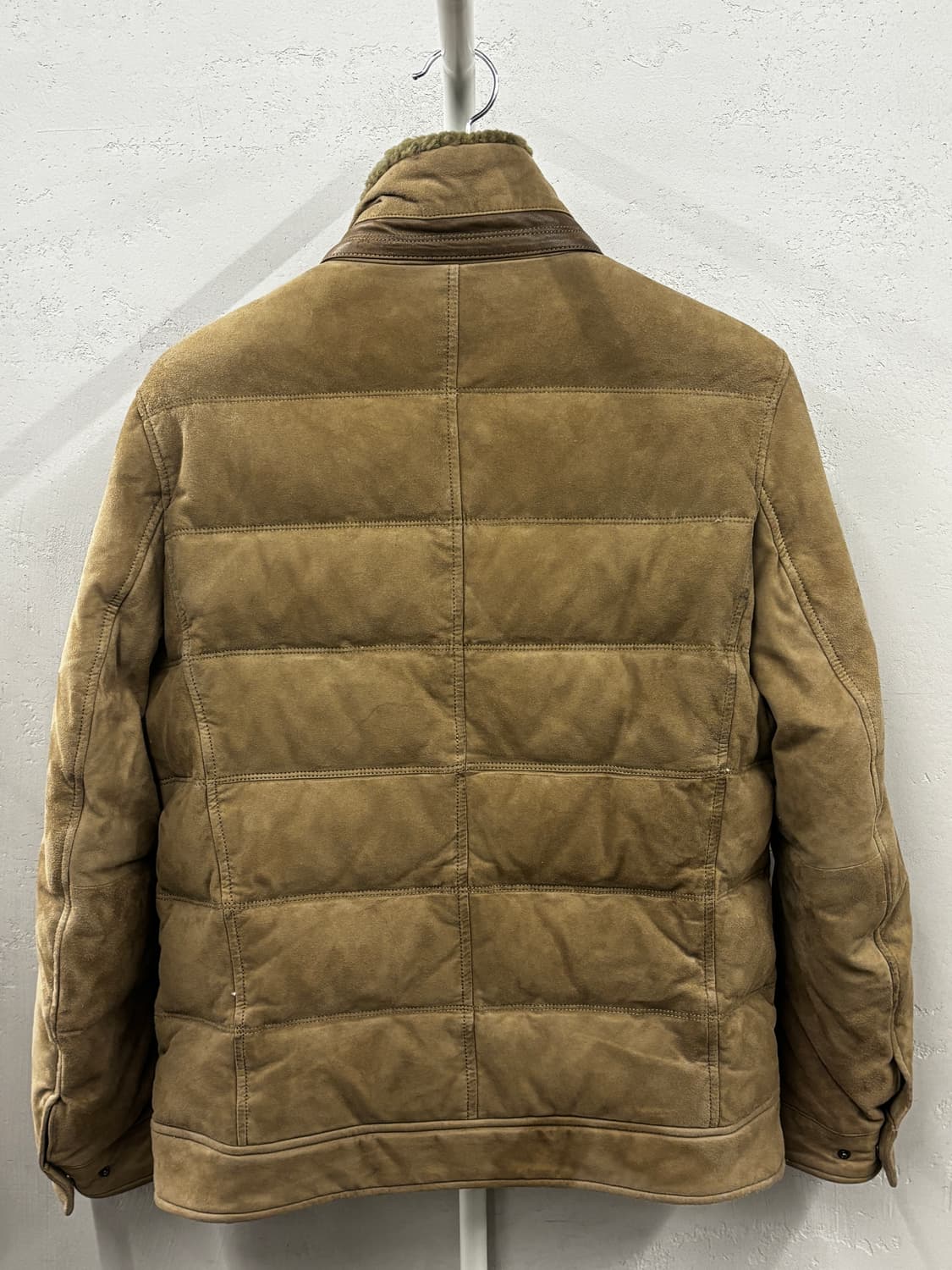 브라운 스웨이드 쉐어링 패딩 자켓 F 상품이미지5