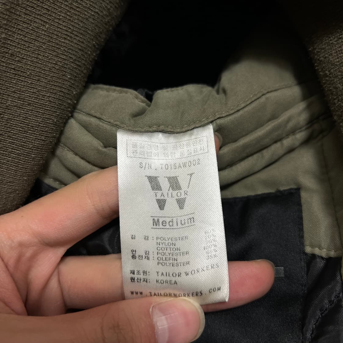 테일러 워커스 신슐레이트 MA-1 항공 점퍼 [카키] M/95 상품이미지6