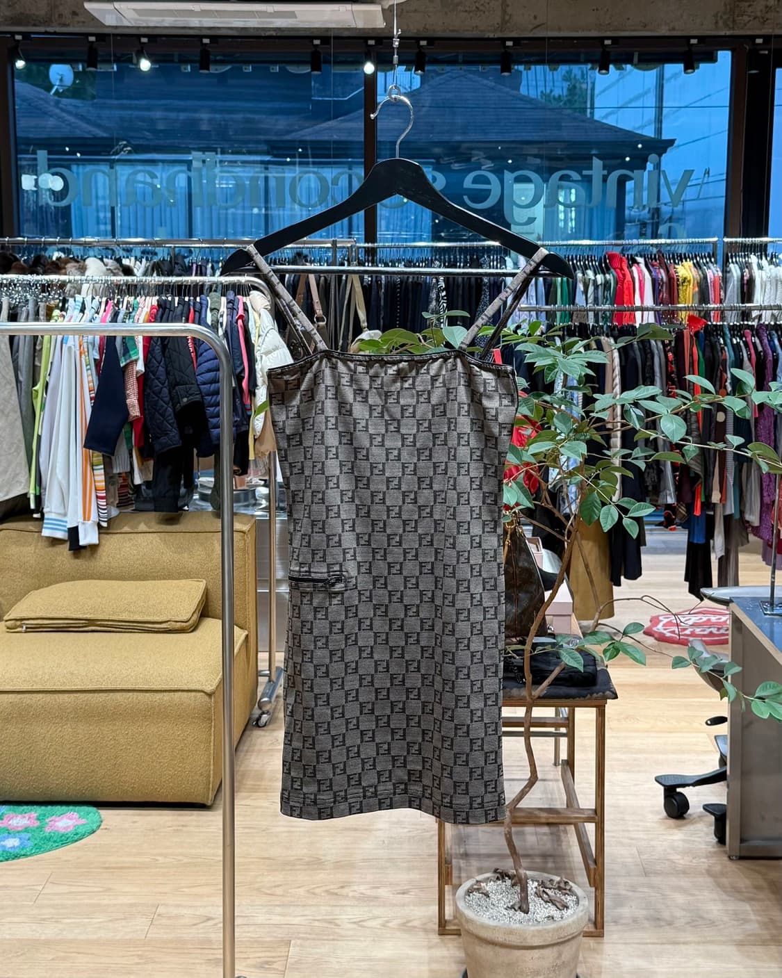 펜디 브라운 주카 슬리브리스 원피스  상품이미지1