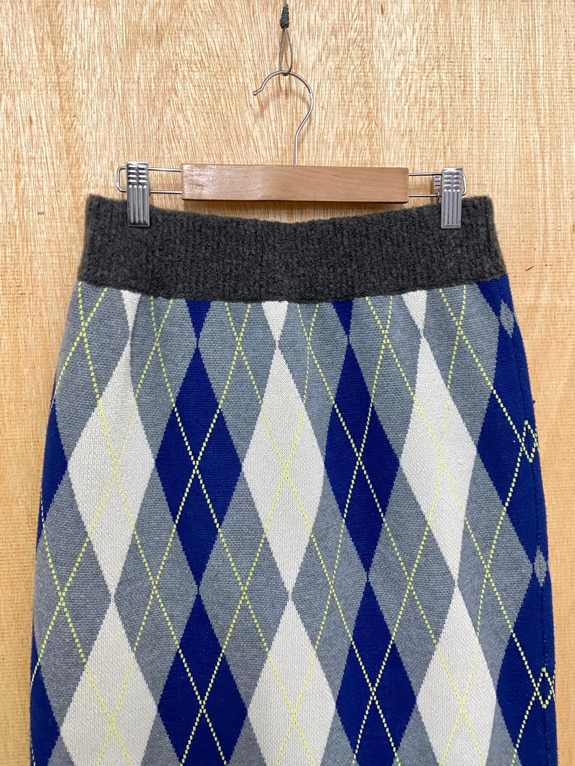 RAY BEAMS argyle knit skirt 레이 빔즈 아가일 치마 상품이미지3