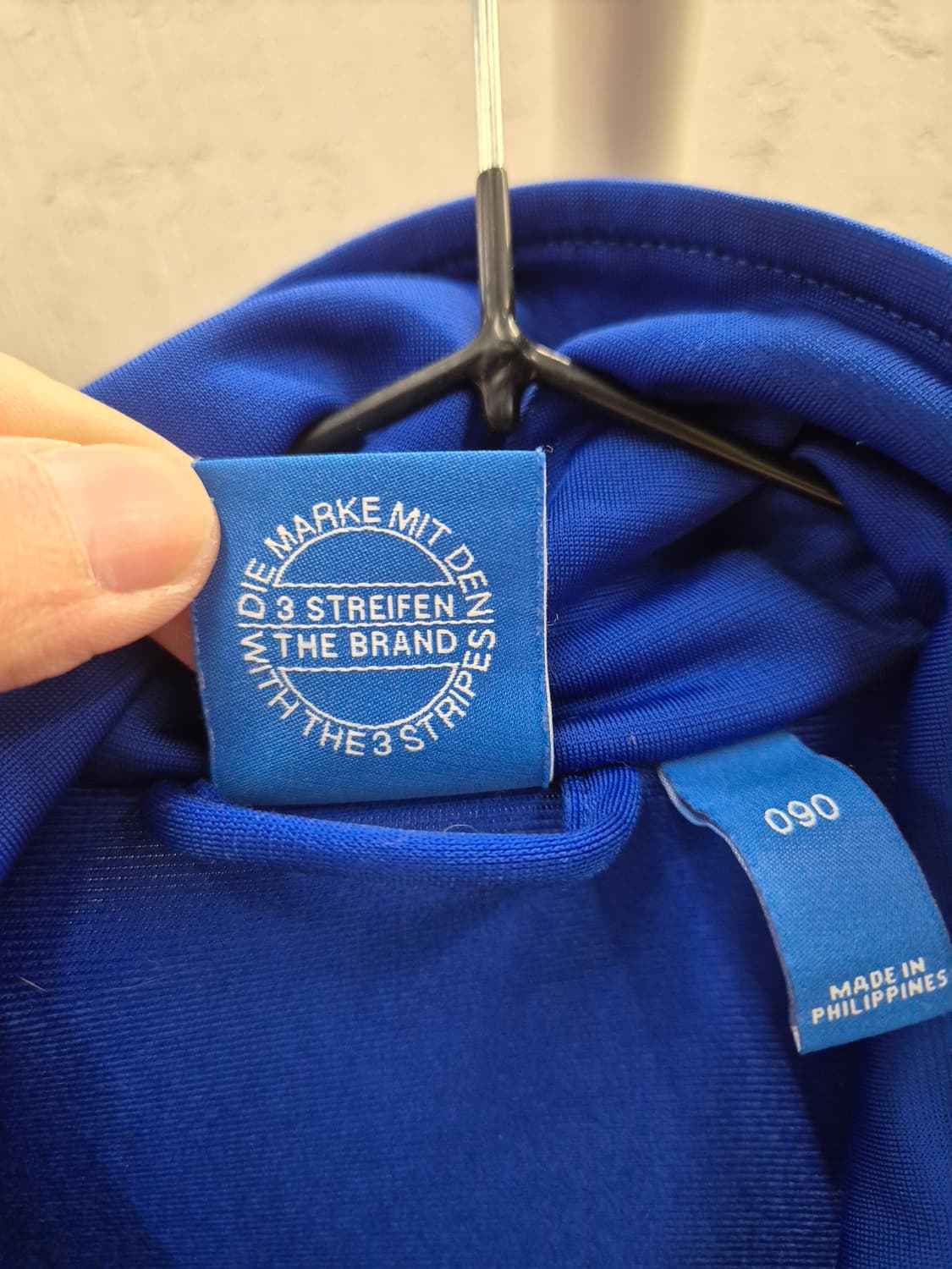 아디다스 파이어버드 져지 블루 핑크 로고 90 Y2K 상품이미지5