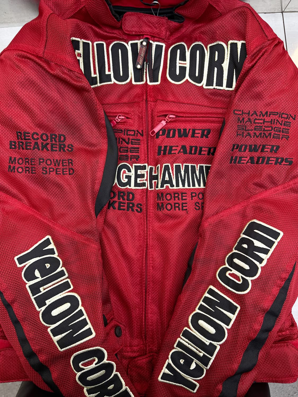 옐로우콘 90s B.R.P 레이싱 메쉬드 자켓 상품이미지5