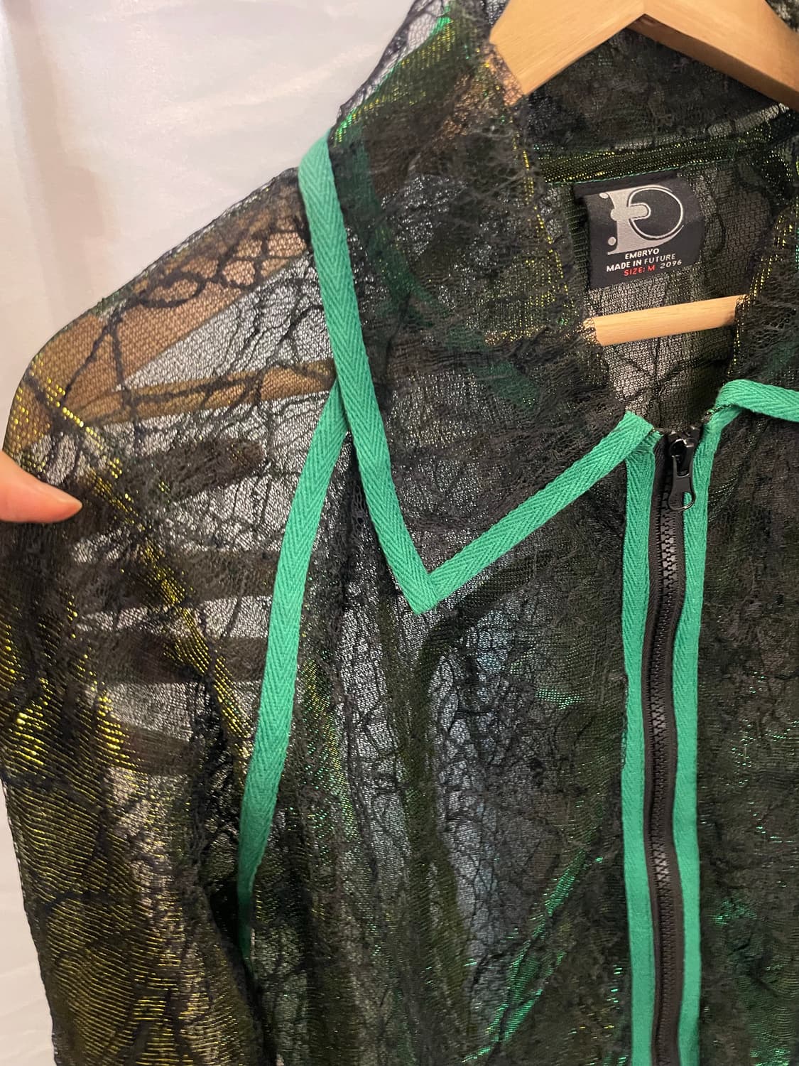 메쉬 레이스 블랙 자켓 m 상품이미지3