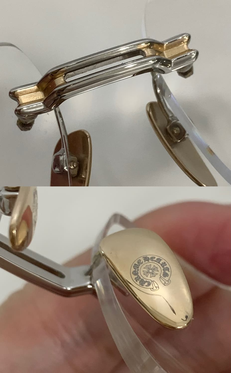 크롬하츠 로디 실버&골드 콤비 컬러 LORDIE  무테 안경 상품이미지7