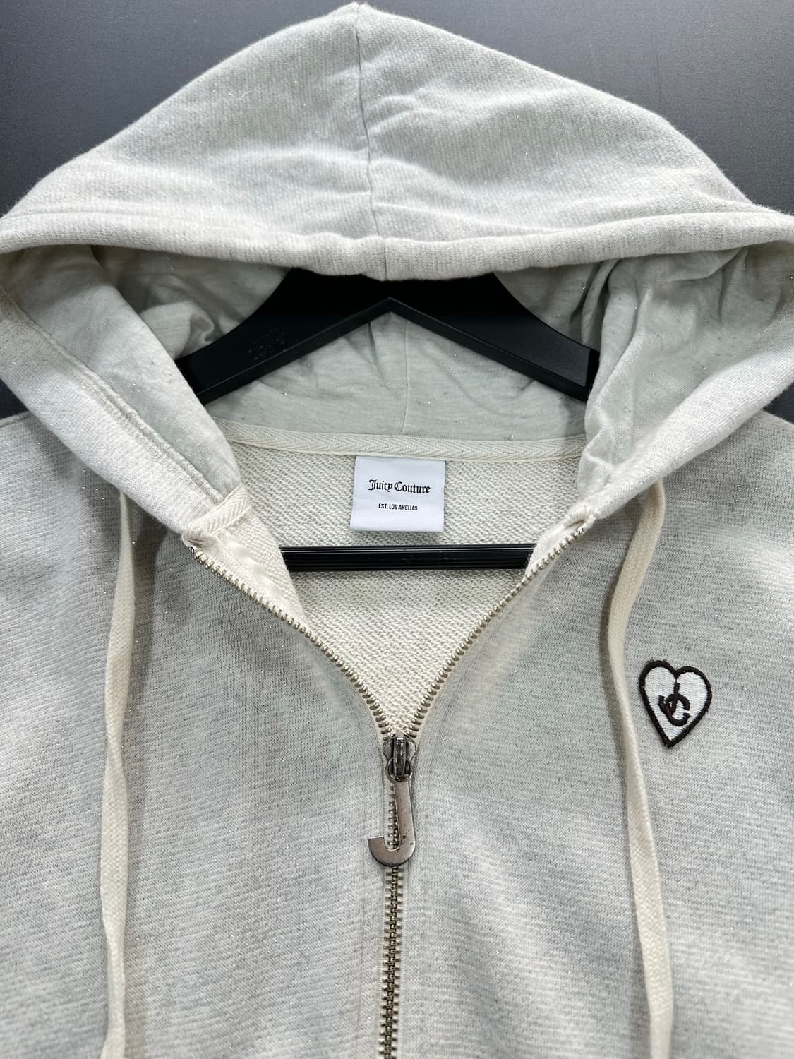 쥬시꾸뛰르 하트쥬시 글리터 리브드 후드집업 상품이미지7