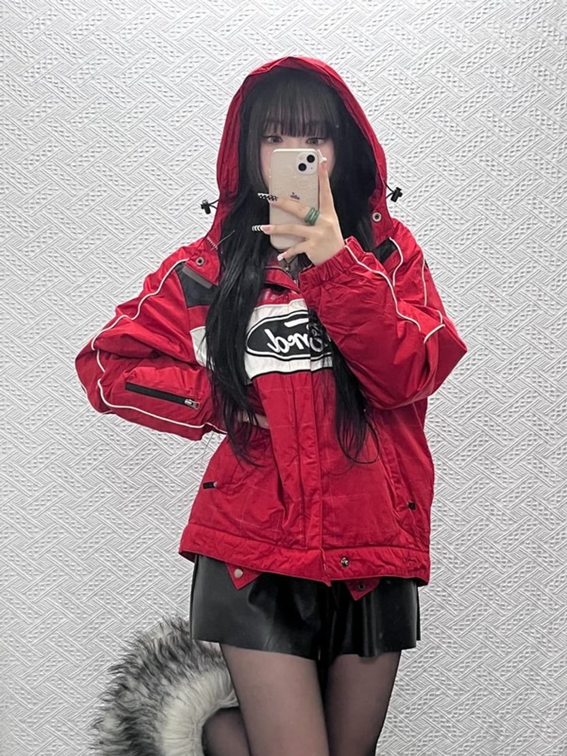 푸부 올드스쿨 레트로 포드 머스탱 레이싱 바람막이 자켓 L C10432 상품이미지1