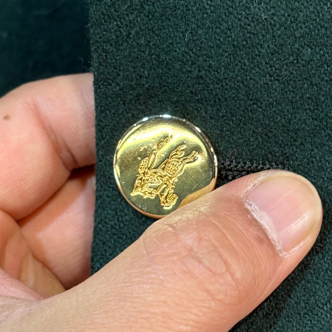 [L] BURBERRY 버버리 금장 카키 블레이저  상품이미지2