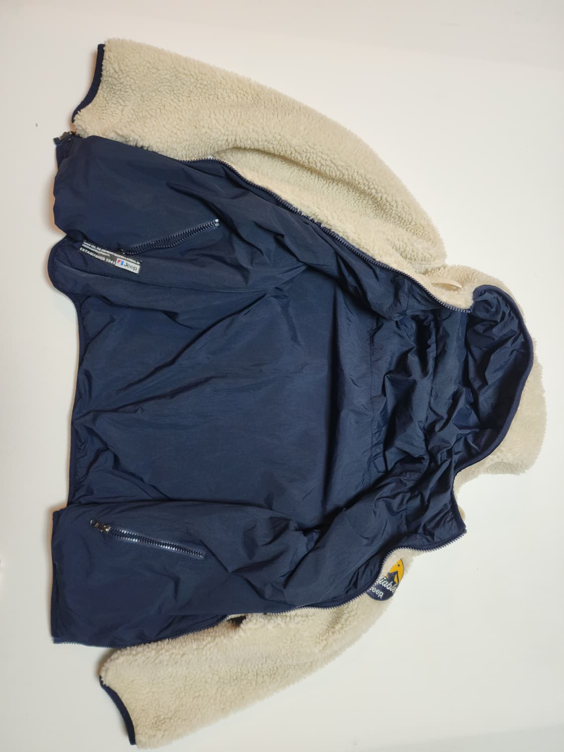 Jeep 양털 후리스 양면 후드 점퍼 상품이미지2