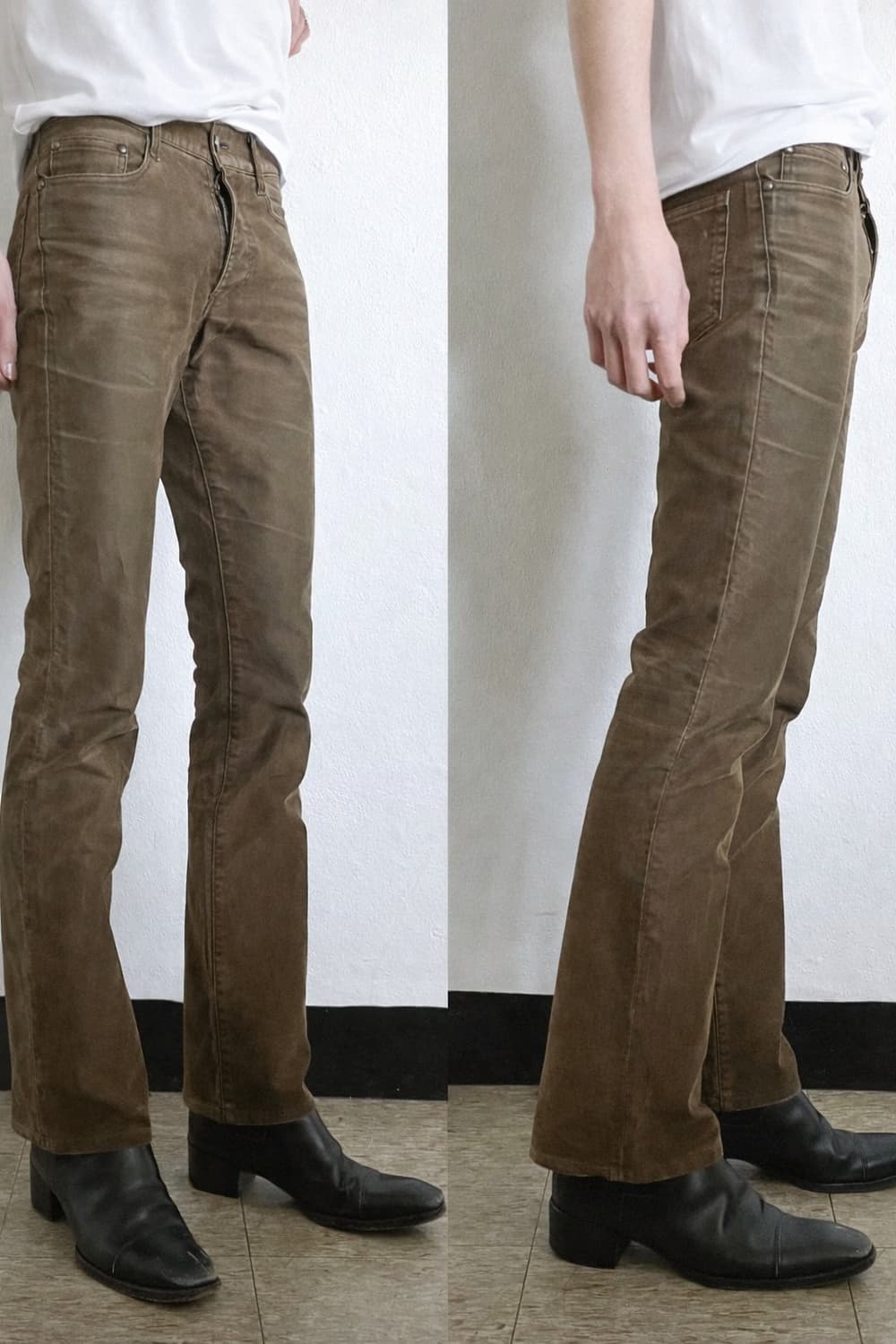 5351 pour les homme 몰스킨 세미플레어 팬츠 상품이미지1