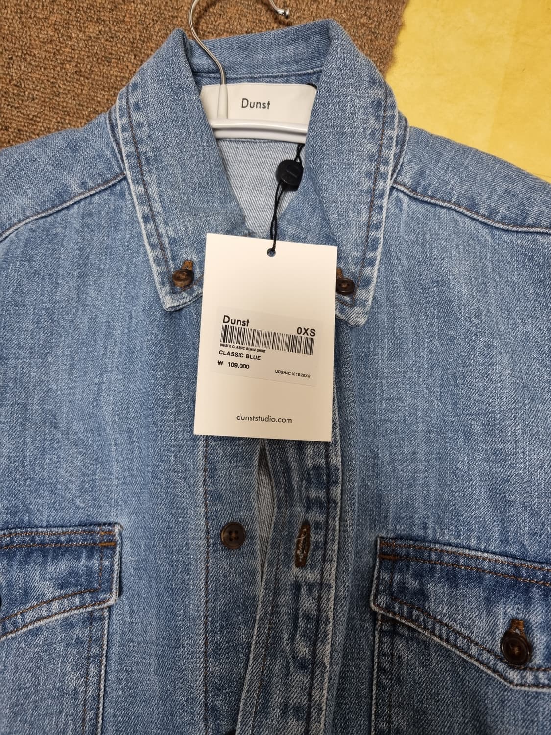 던스트 데님 셔츠 새제품 xs 상품이미지3