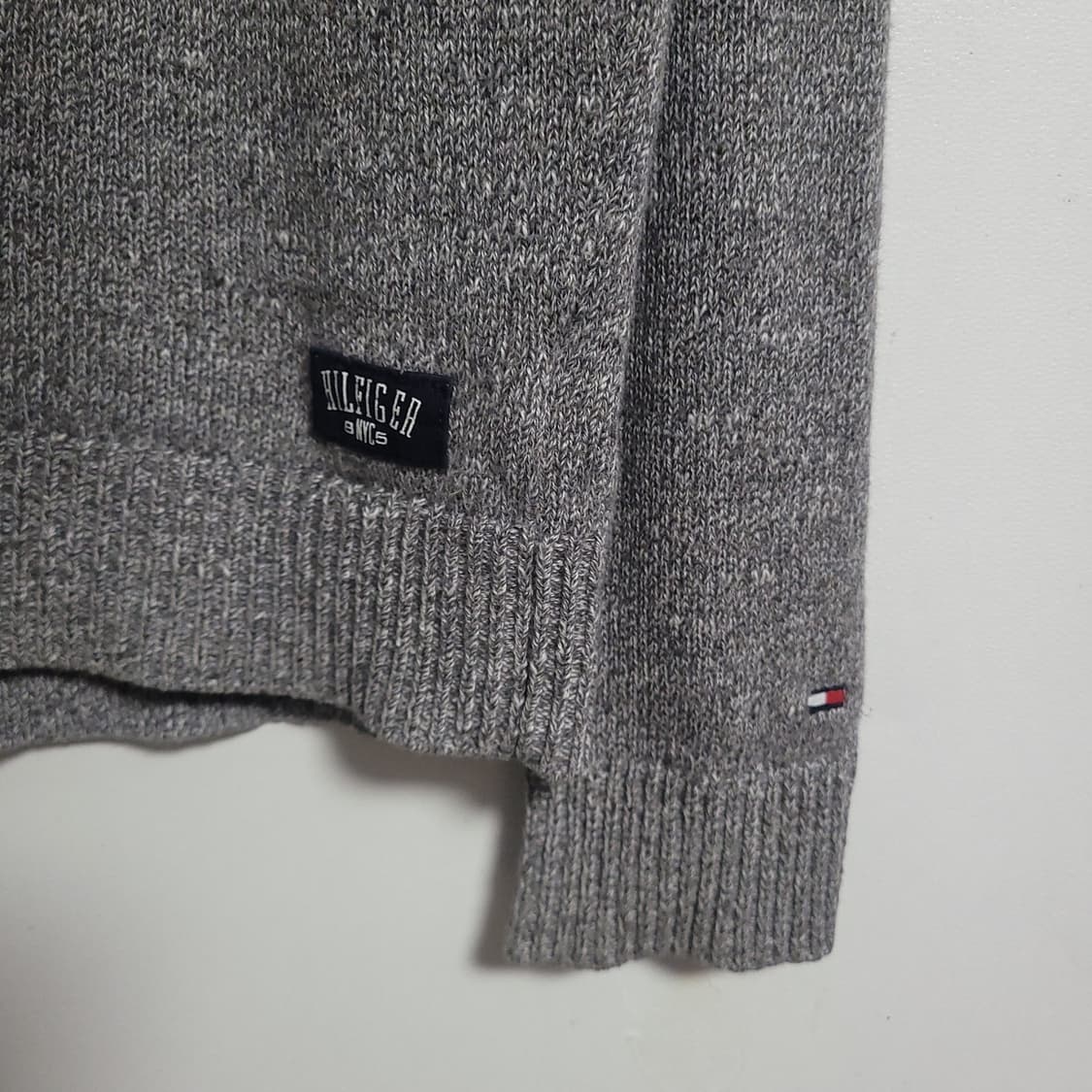 (M) 타미힐피거 그레이 니트 스웨터 상품이미지2